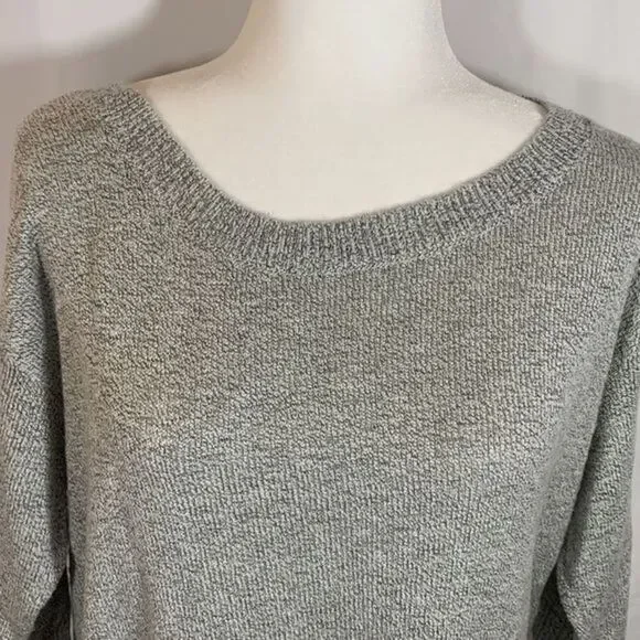 Torrid Grey Long Knit Tunic Sweater 3/4 Sleeve Top - Picture 2 of 7